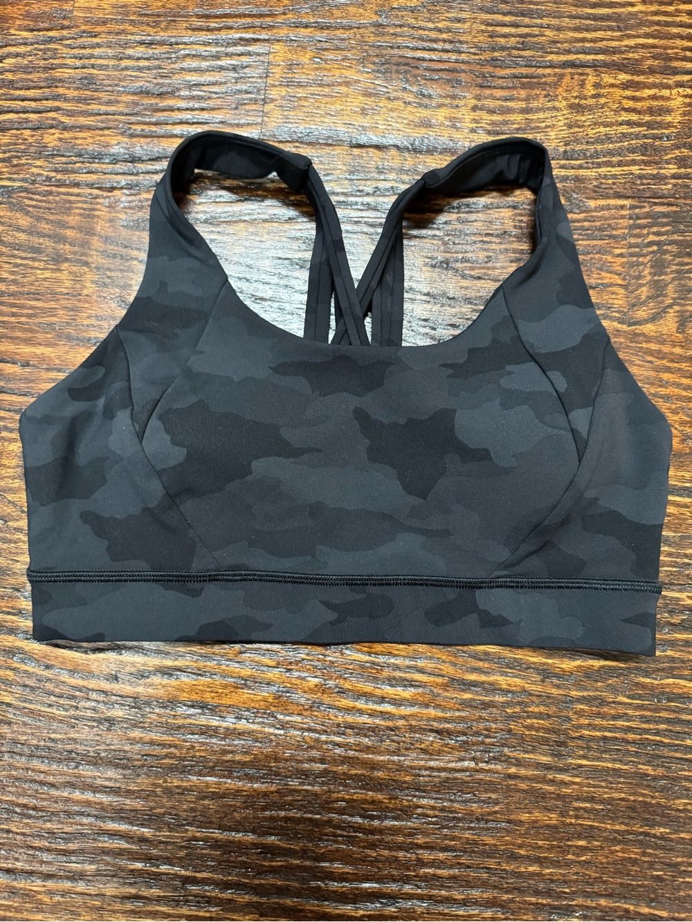 lululemon athletica Black Camouflage Longline To Be Elevated Sports Bra 8 - Picture 4 of 6